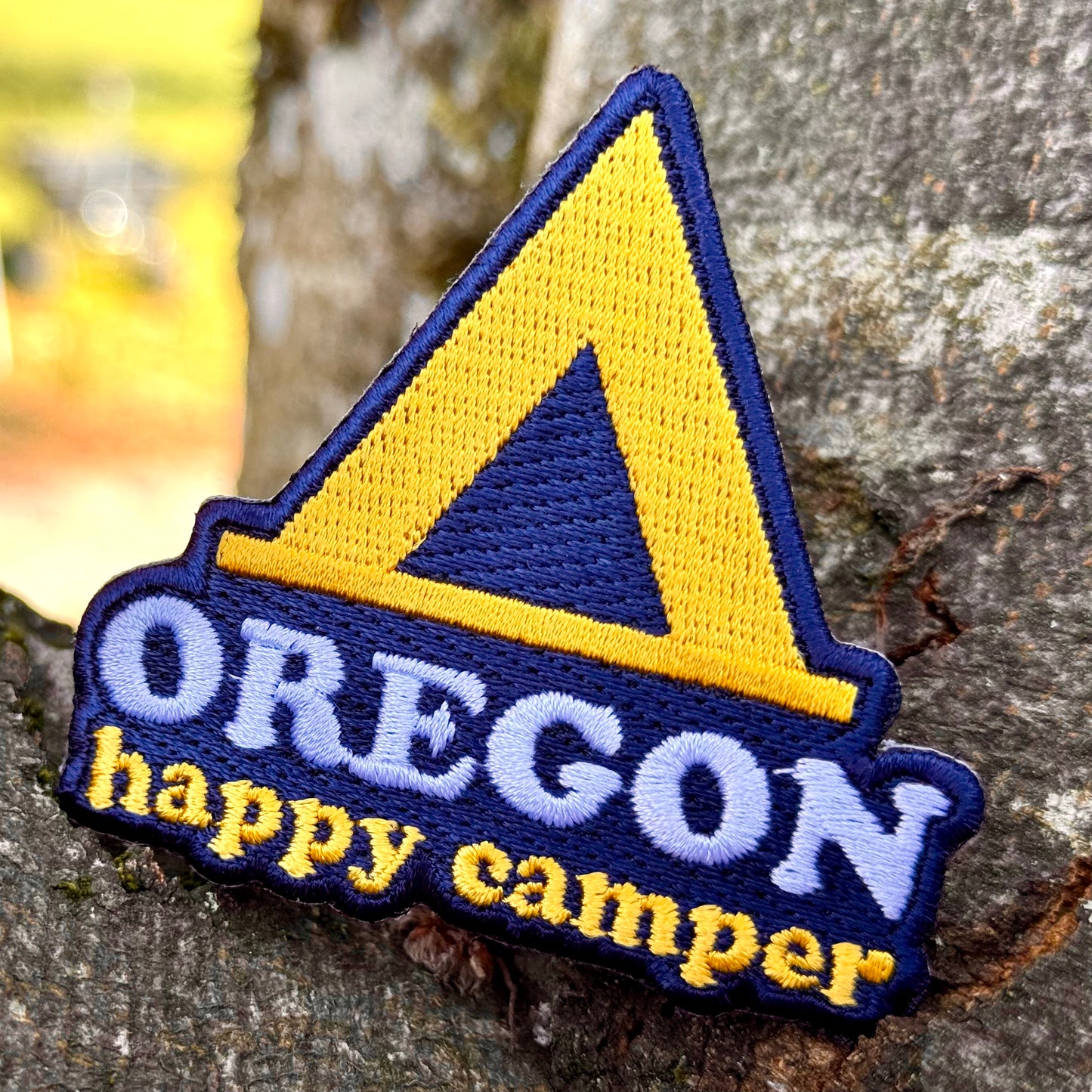 Happy Camper Oregon | Iron-on Embroidered Patch
