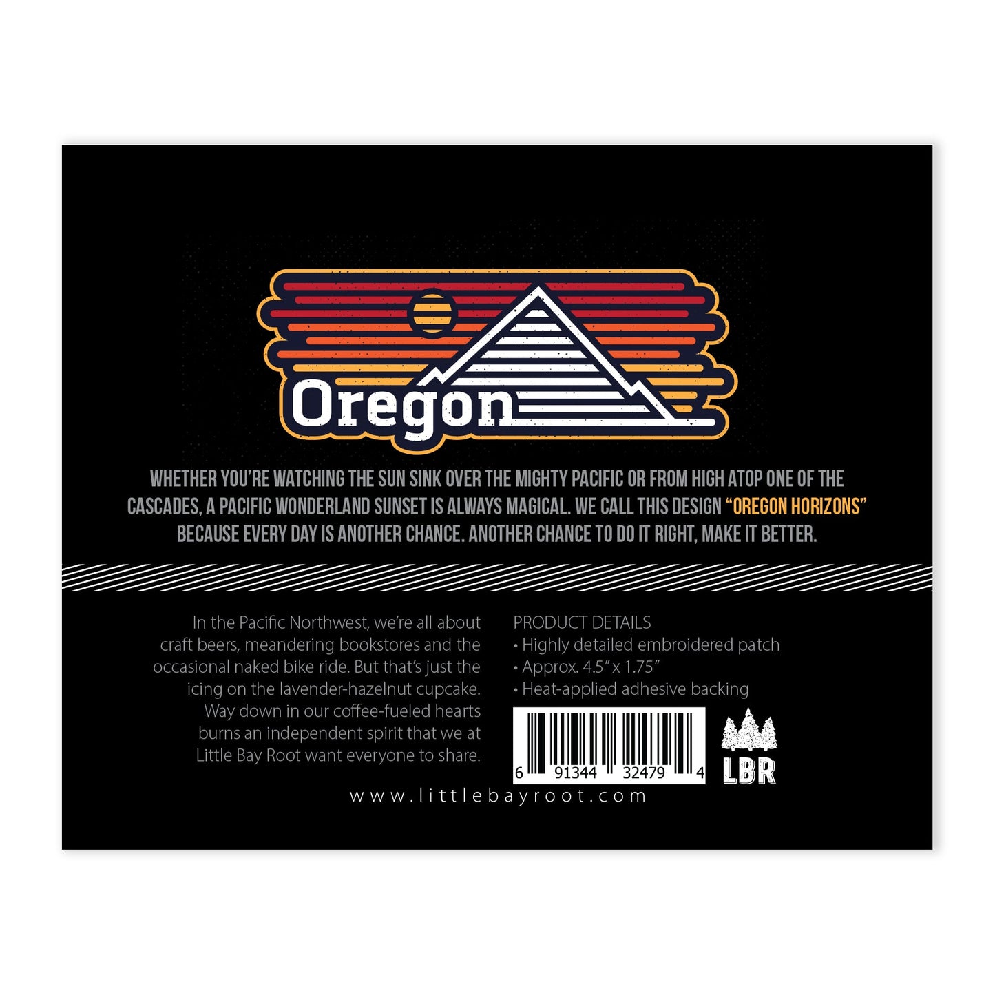 Oregon Horizons | Iron-on Embroidered Patch