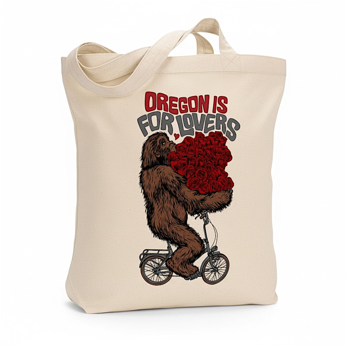 Oregon is for Lovers Bigfoot | Market Tote Bag