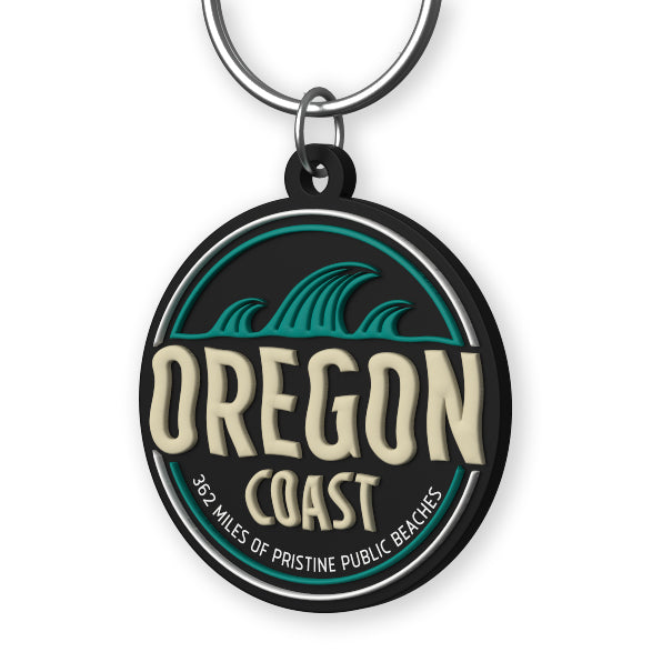 Oregon Coast Waves | PVC Key Ring
