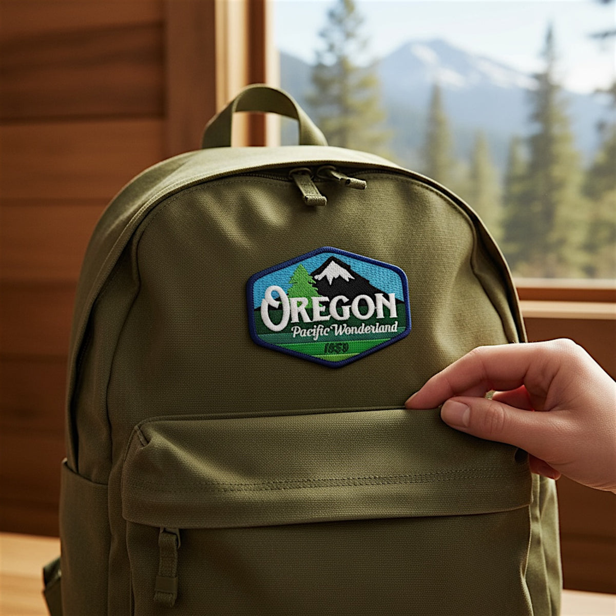 Oregon Pacific Wonderland Vintage | Iron-on Embroidered Patch