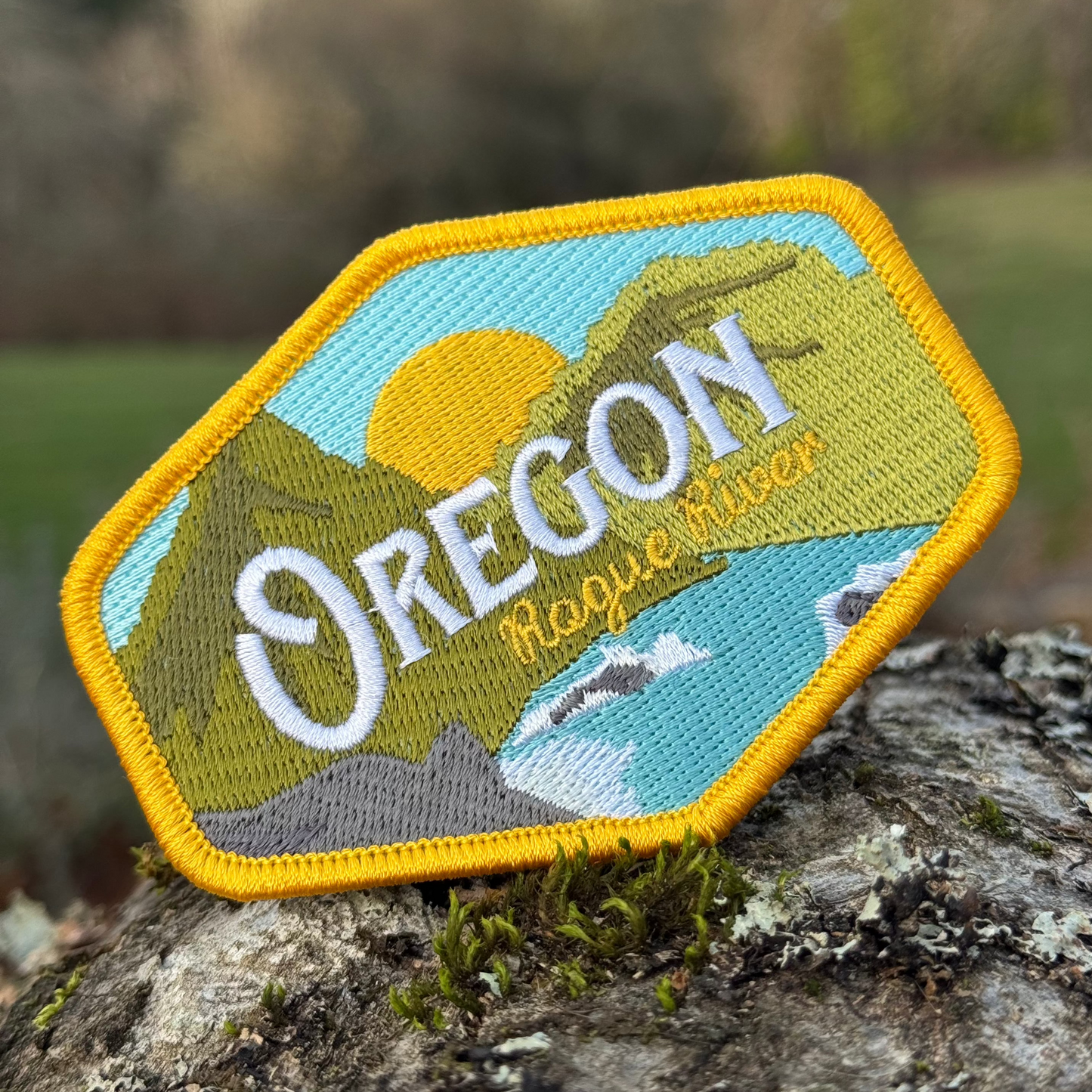 Oregon Rogue River Vintage | Iron-on Embroidered Patch