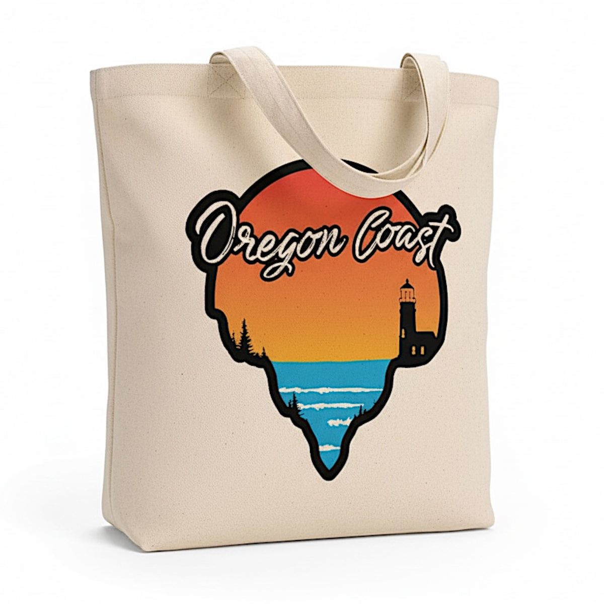 Oregon Coast Lighthouse at Sunset | Market Tote Bag