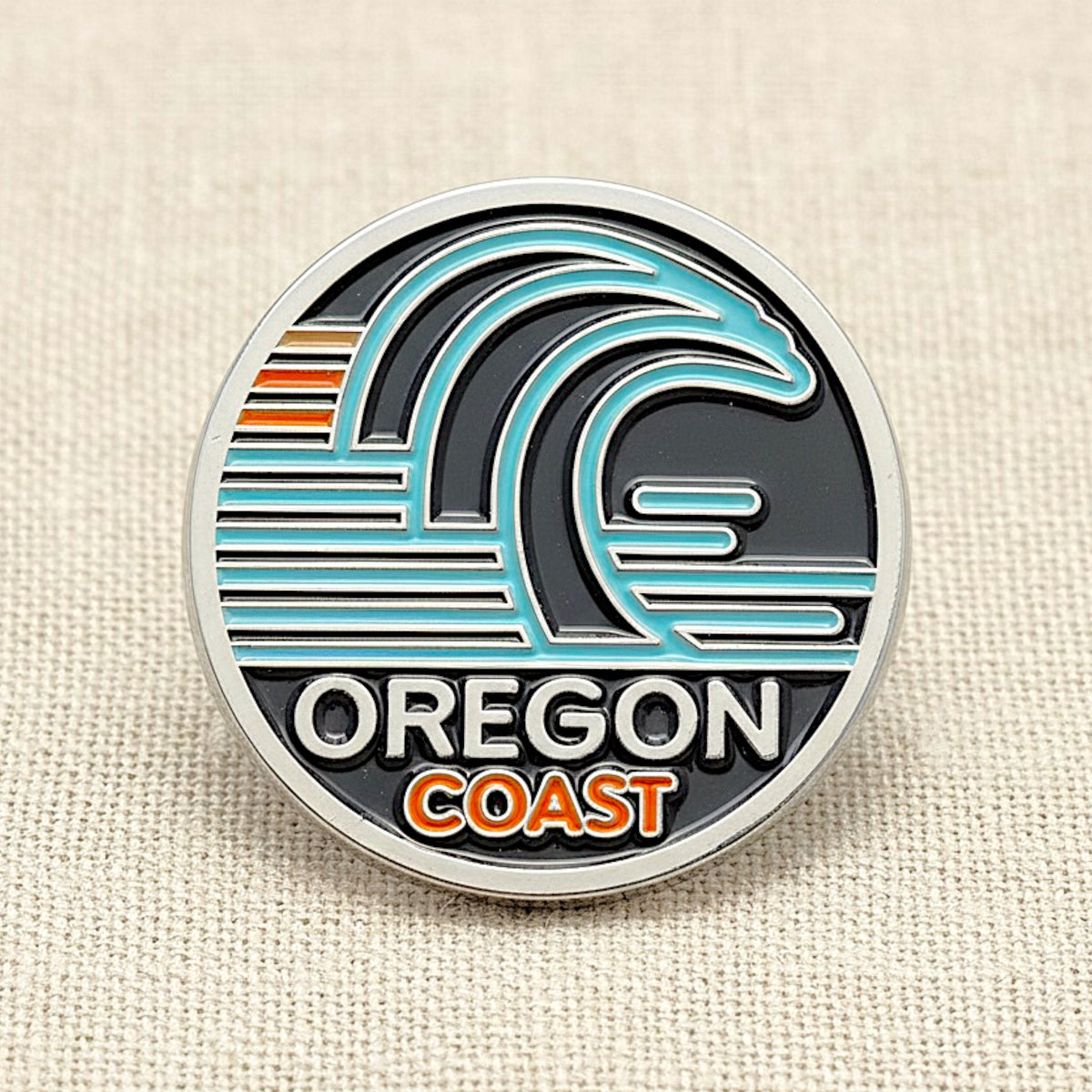 Oregon Coast Surf Ocean Waves | Enamel Lapel Pin