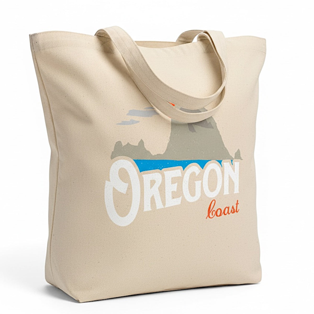 Oregon Coast Vintage Haystack Rock | Market Tote Bag