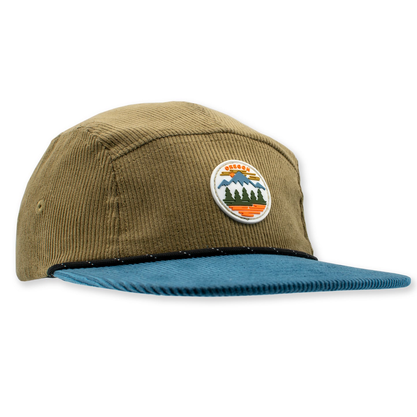 Oregon Fifty Mountain Ranges Corduroy | Flat bill snapback hat