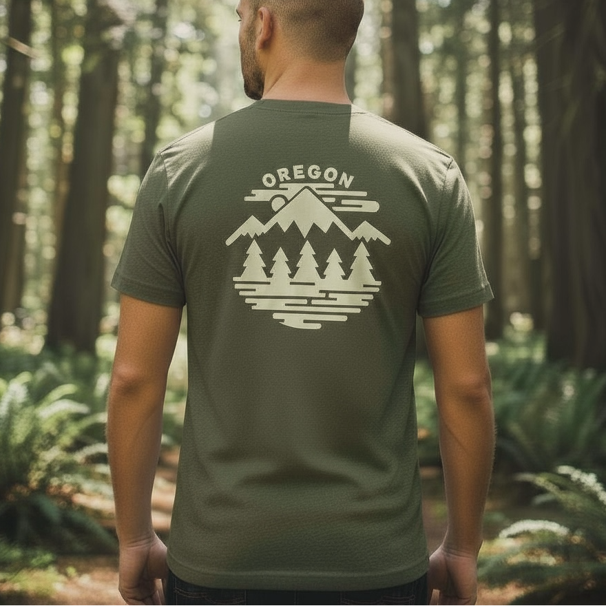 Oregon Fifty Mountain Ranges | Adult T-Shirt
