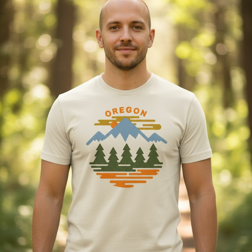 Oregon Fifty Mountain Ranges Four Seasons | Adult T-Shirt
