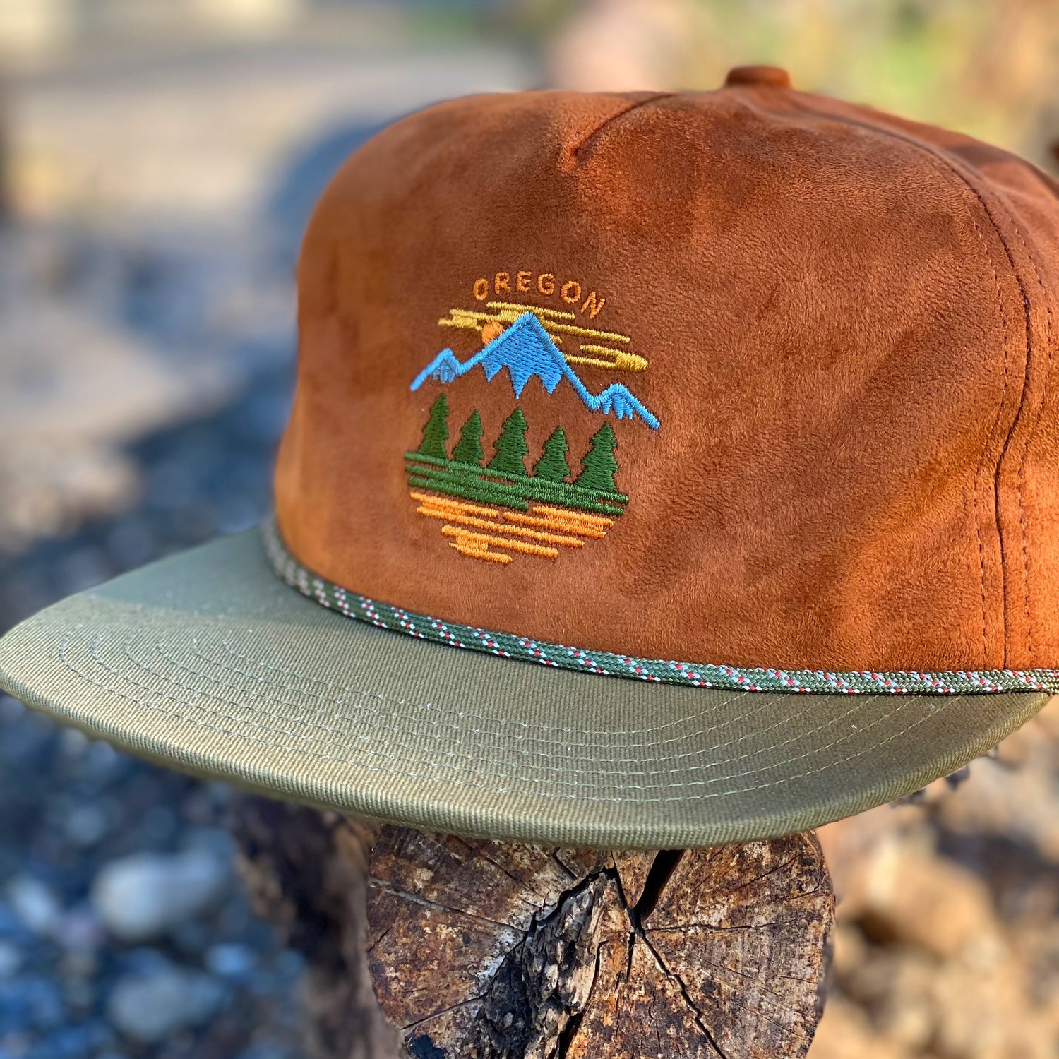 Oregon Fifty Ranges Sueded flat bill snapback hat