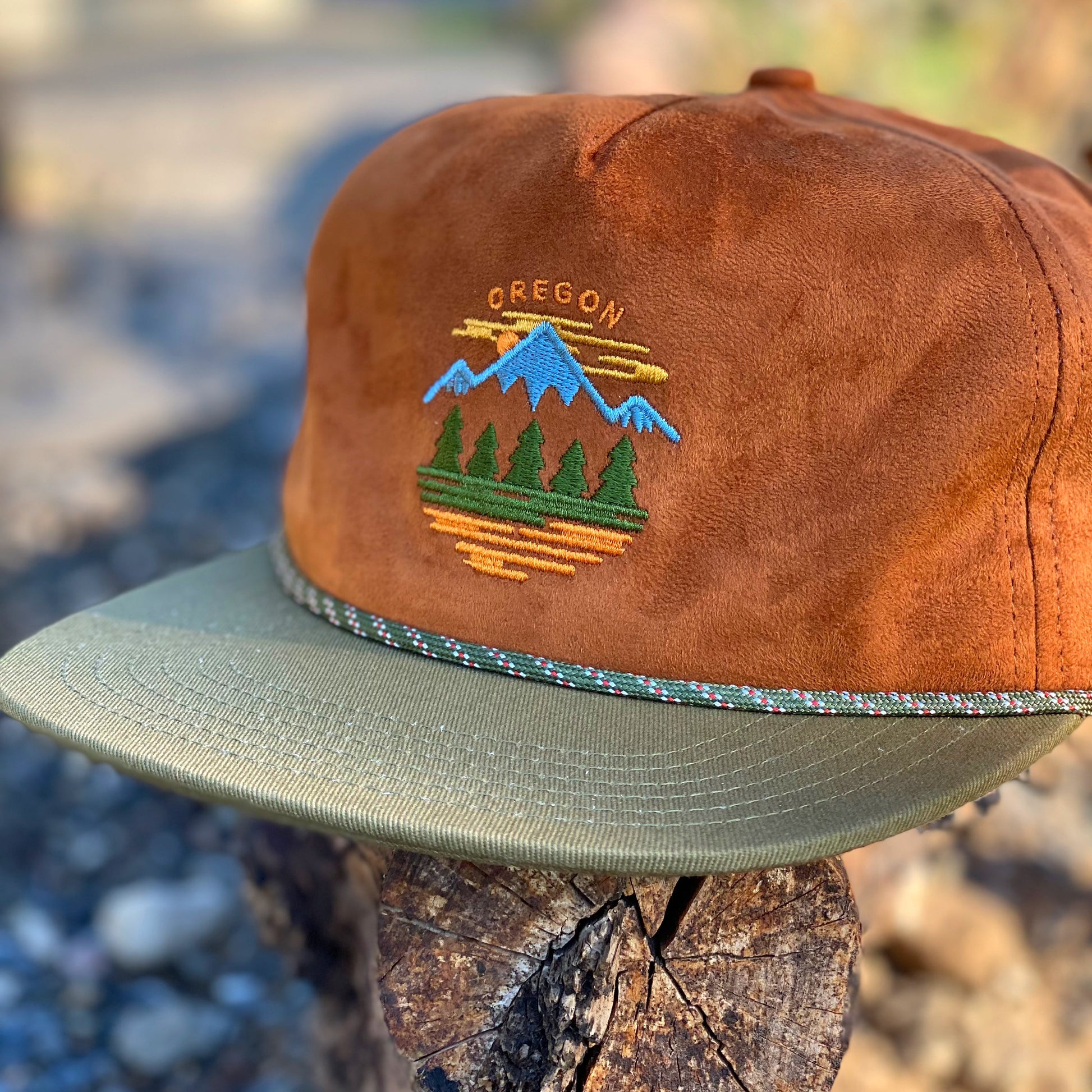 Oregon Fifty Ranges Sueded flat bill snapback hat