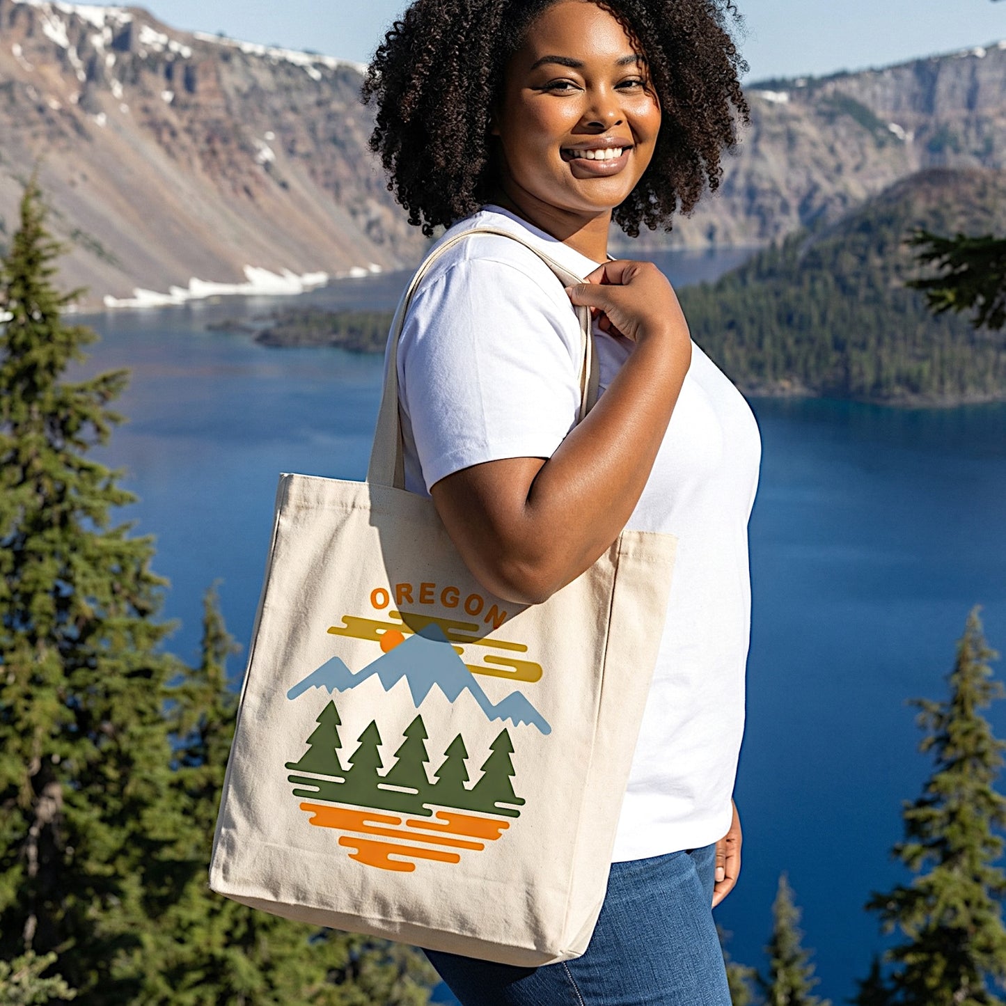 Oregon Fifty Mountain Ranges | Market Tote Bag