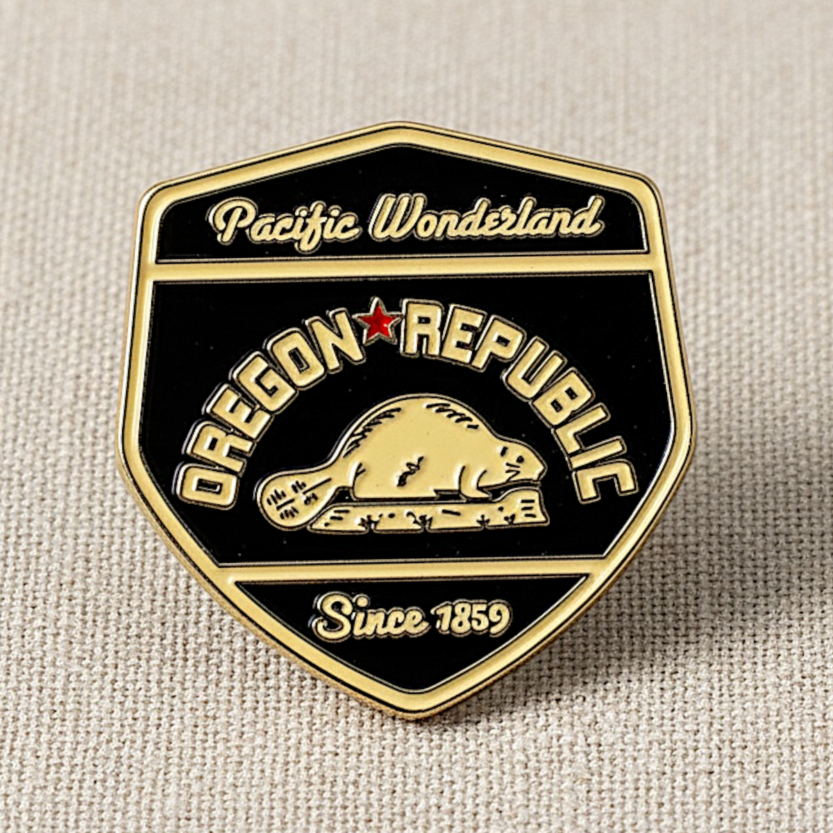 Oregon Republic Beaver Pacific Wonderland | Enamel Lapel Pin