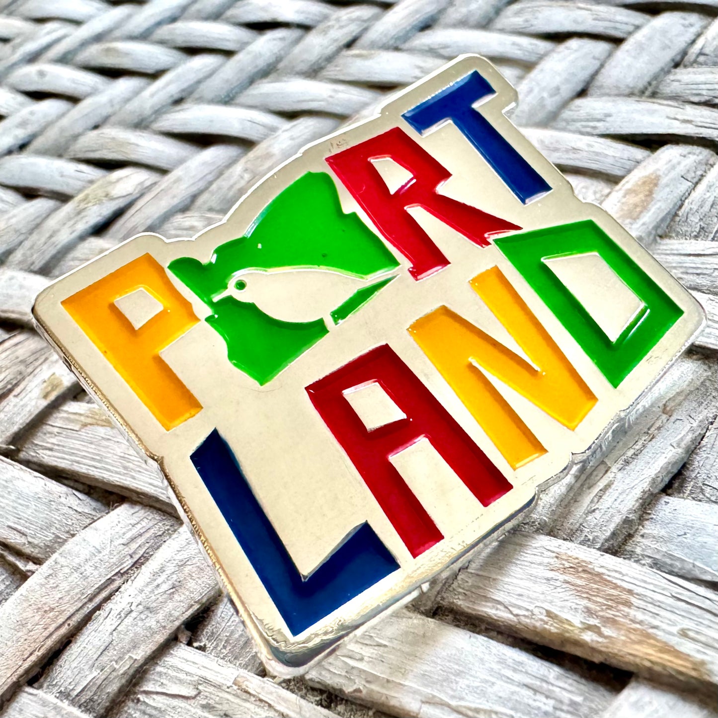 Portland Oregon Colorful Bird | Enamel Lapel Pin