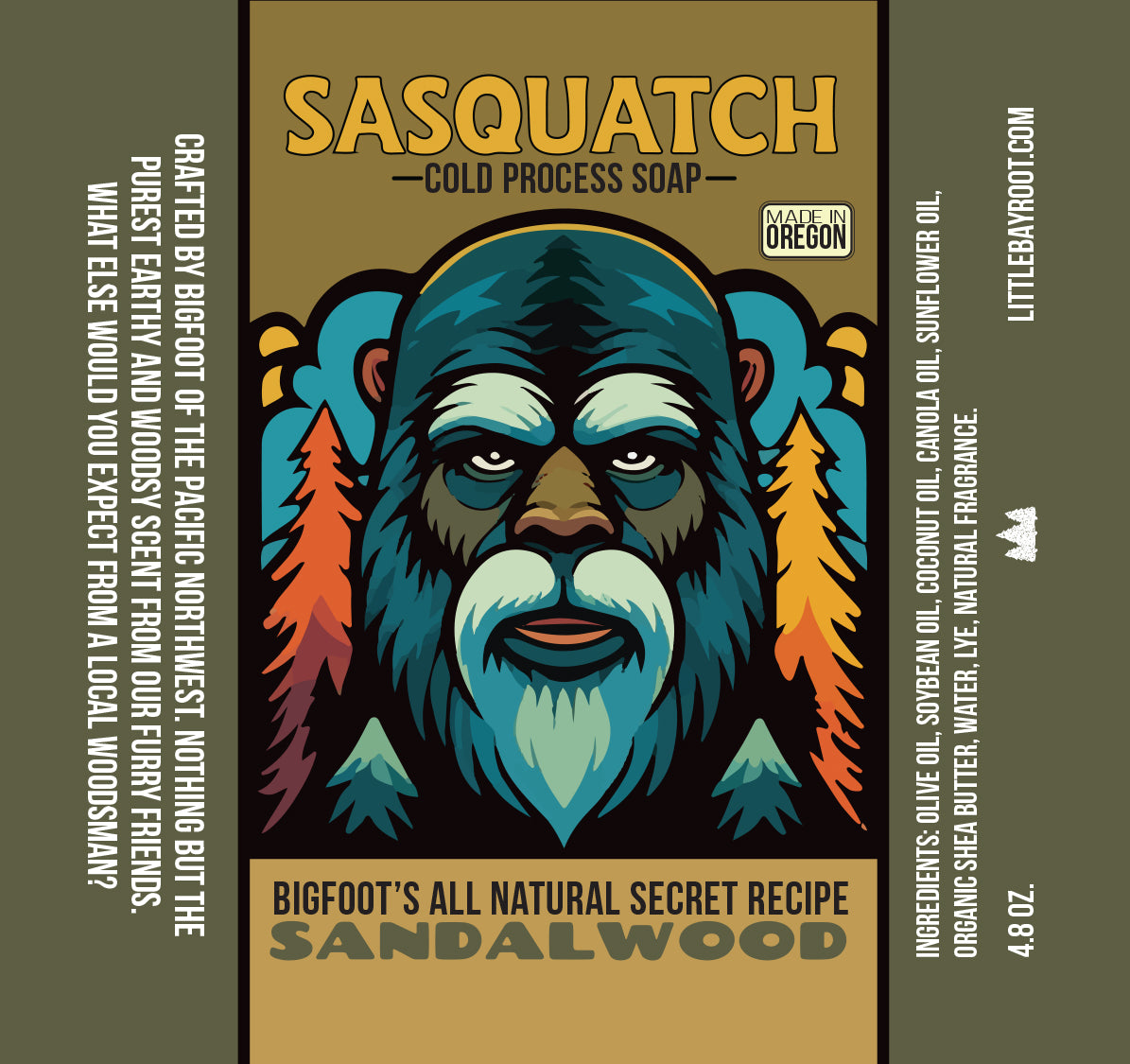Sandalwood | Natural Bigfoot Themed Soap