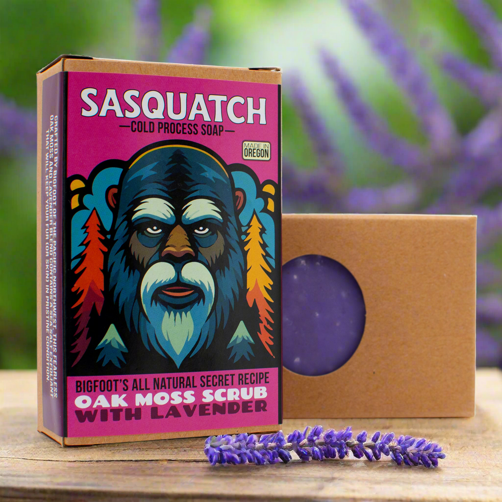 Oak Moss Lavender Scrub | Natural Bigfoot Themed Soap