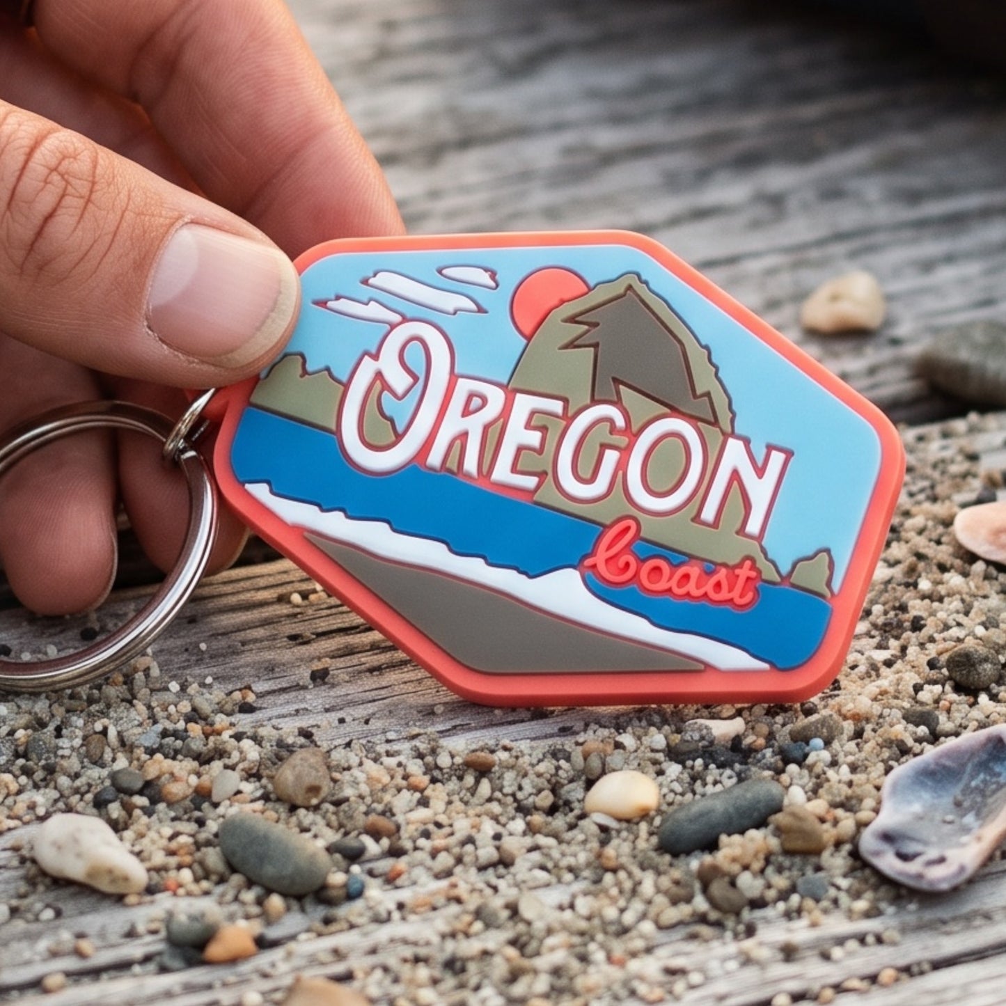 Oregon Coast Vintage | PVC Key Ring