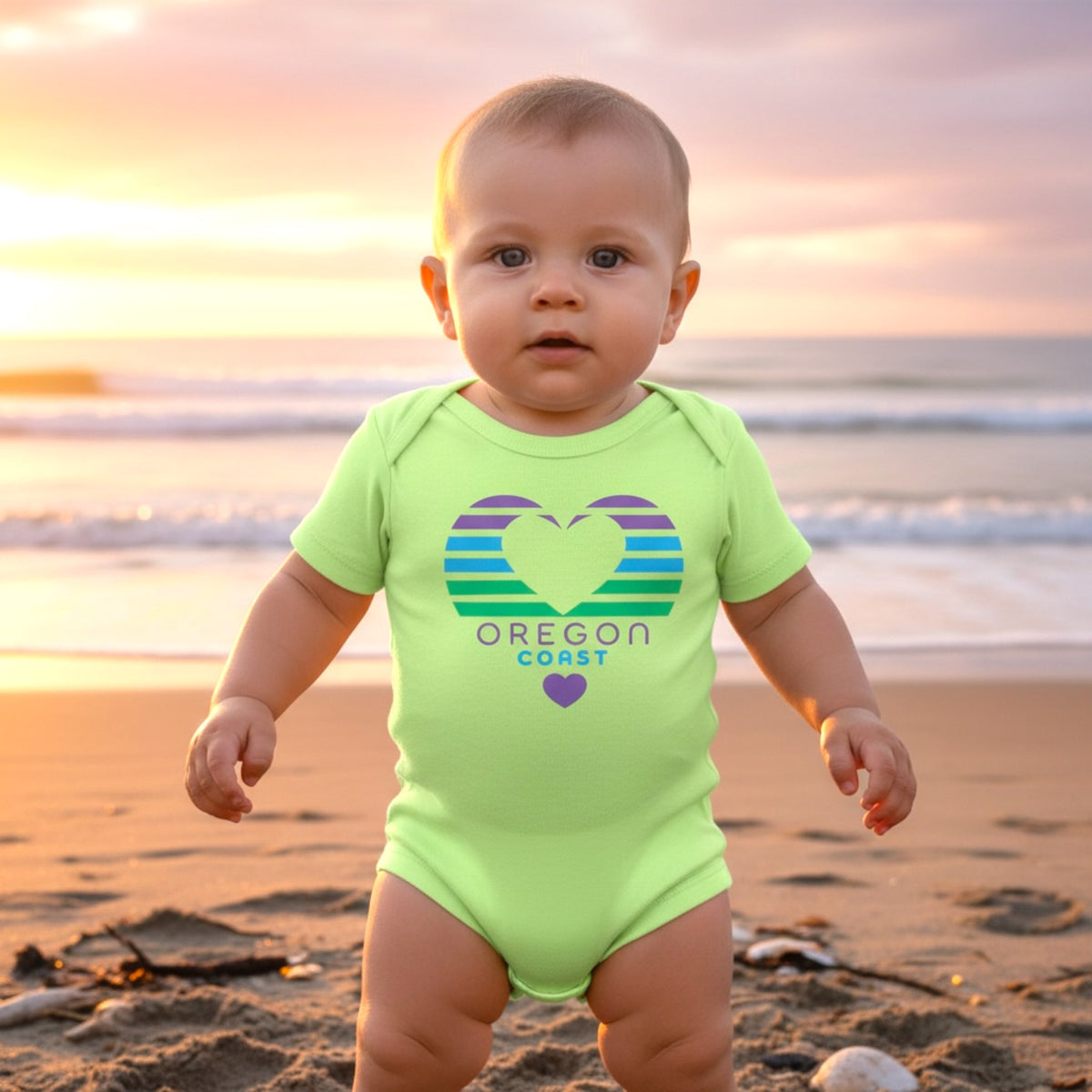 Oregon Coast WaveHeart | Infant Bodysuit