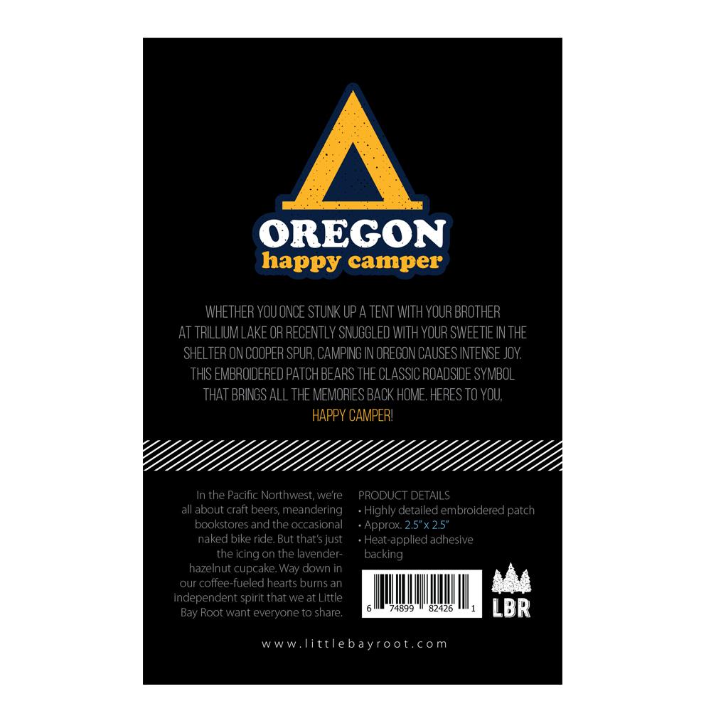 Happy Camper Oregon | Iron-on Embroidered Patch