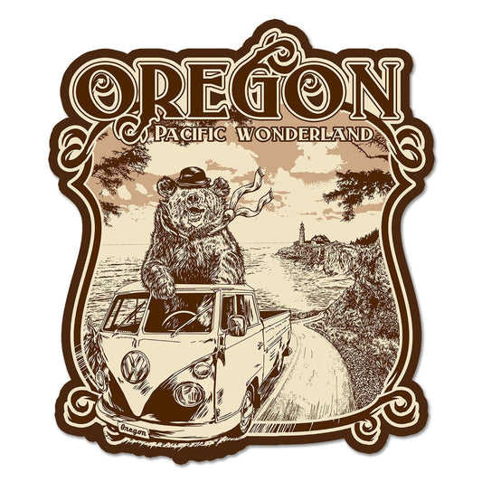 Pacific WonderVan with Bear | Sticker