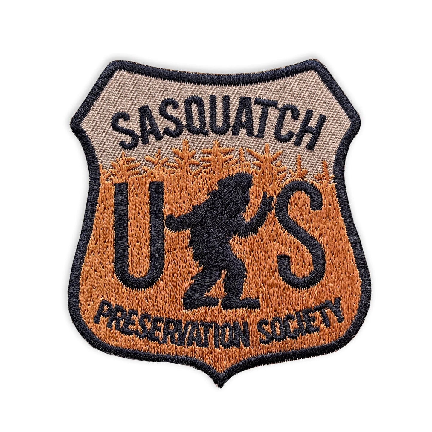 Sasquatch Preservation Society Bigfoot | Iron-on Embroidered Patch-Copper