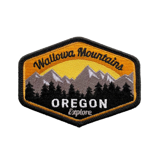 Explore Oregon Wallawa Mountains | Iron-on Embroidered Patch