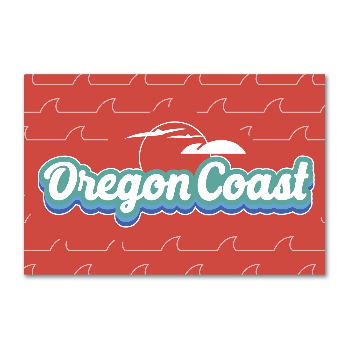 Oregon Coast Retro | Refrigerator Magnet