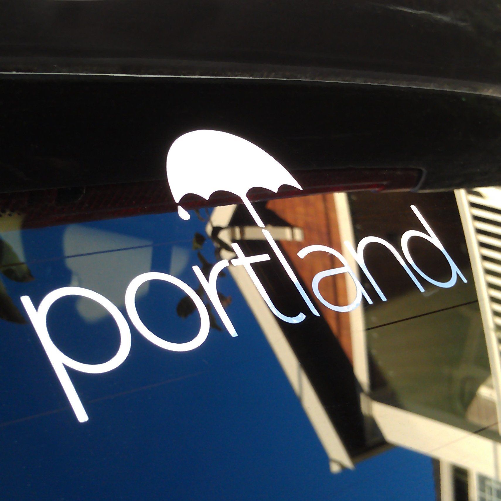 Portland Umbrella Vinyl Decal Sticker