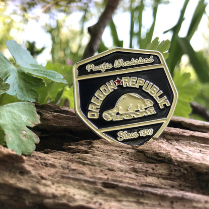 Oregon Republic enamel pin