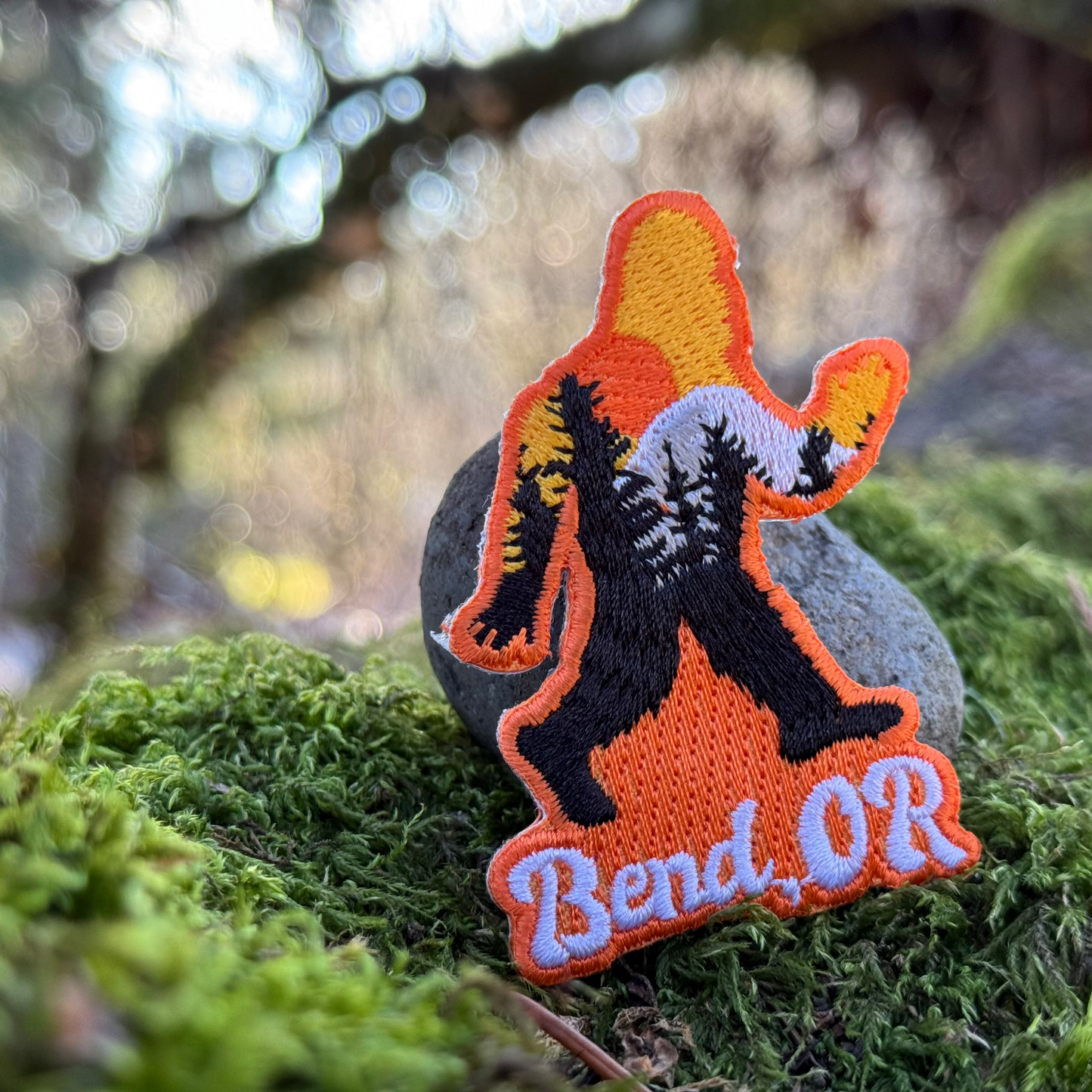 Bend Oregon Squatch Bigfoot | Iron-on Embroidered Patch