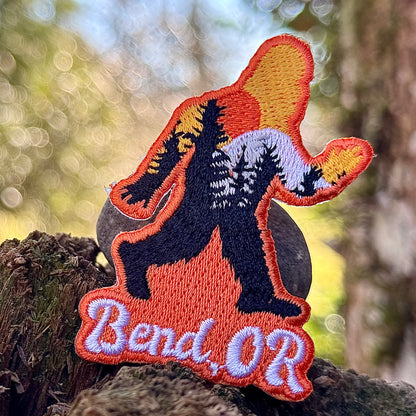 Bend Oregon Squatch Bigfoot | Iron-on Embroidered Patch