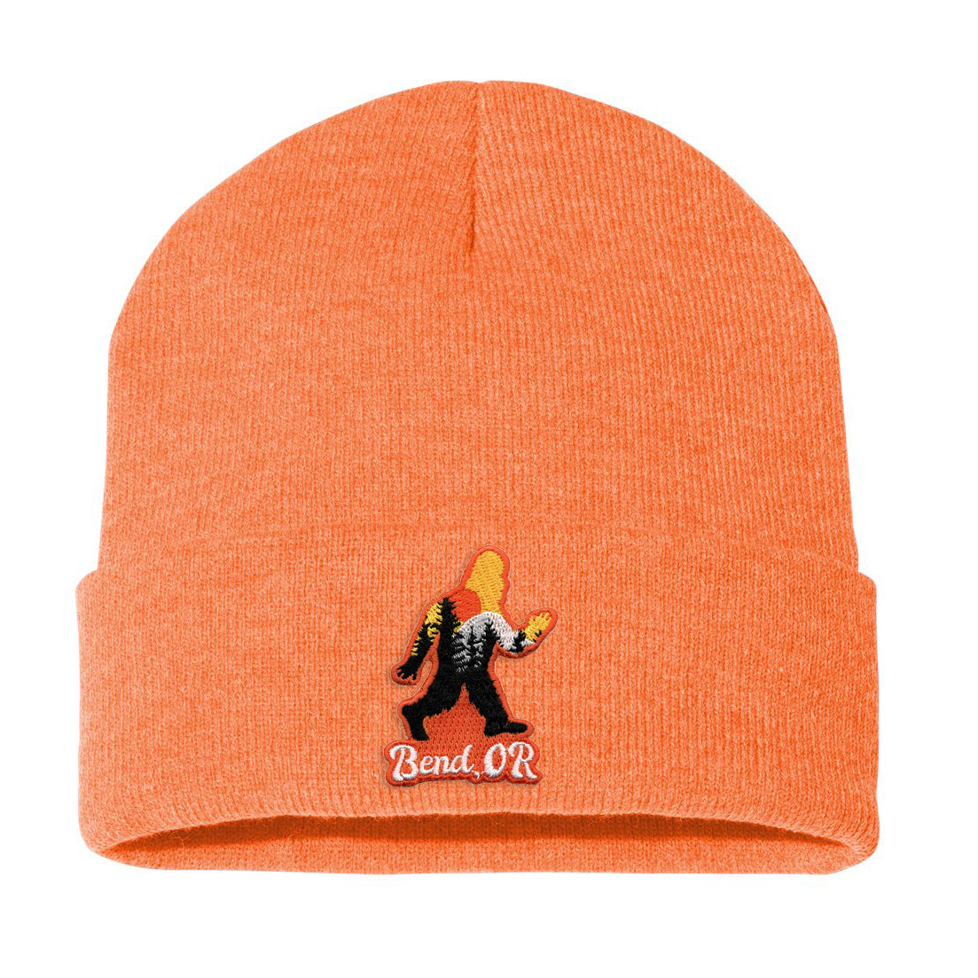 Oregon Bend Squatch Knit Beanie Orange