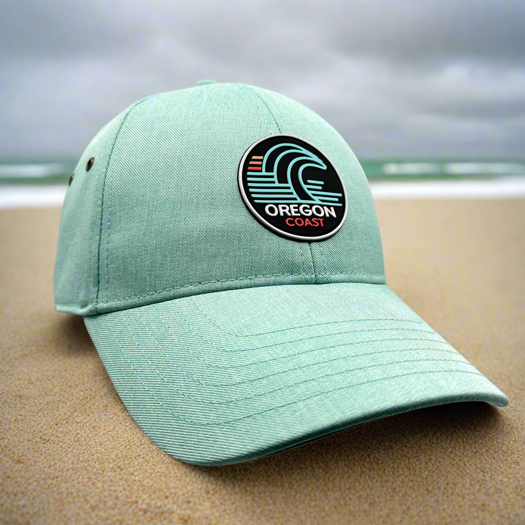 Oregon Coast Surf Ocean Waves | Curved Bill Baseball Hat