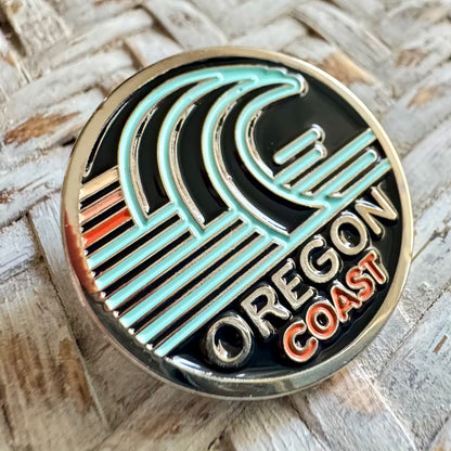 Oregon Coast Surf Ocean Waves | Enamel Lapel Pin