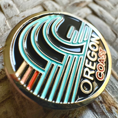 Oregon Coast Surf Ocean Waves | Enamel Lapel Pin