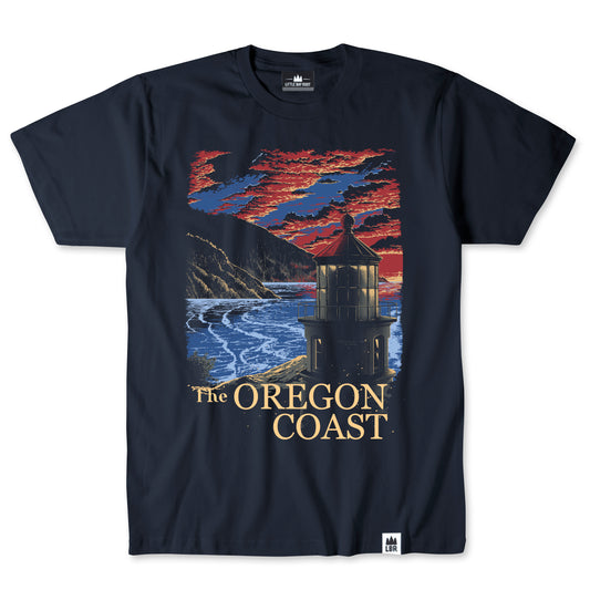 Oregon Coast Beacon Lighthouse | Adult T-Shirt