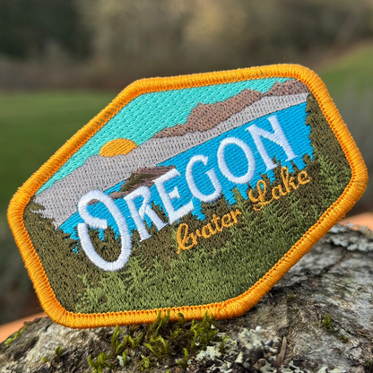 Oregon Crater Lake Vintage | Iron-on Embroidered Patch