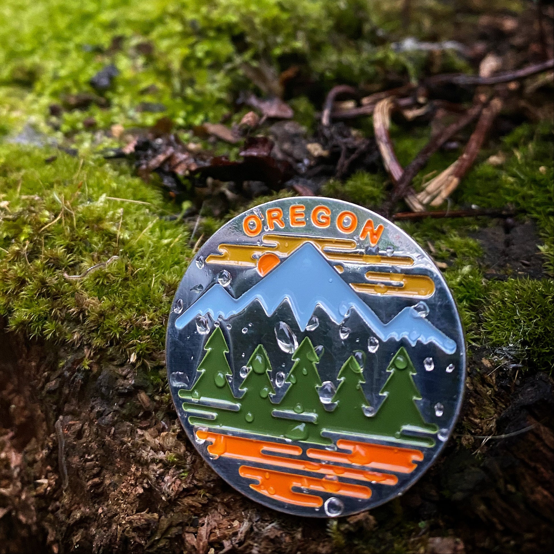 Oregon Fifty Mountain Ranges | Enamel Lapel Pin