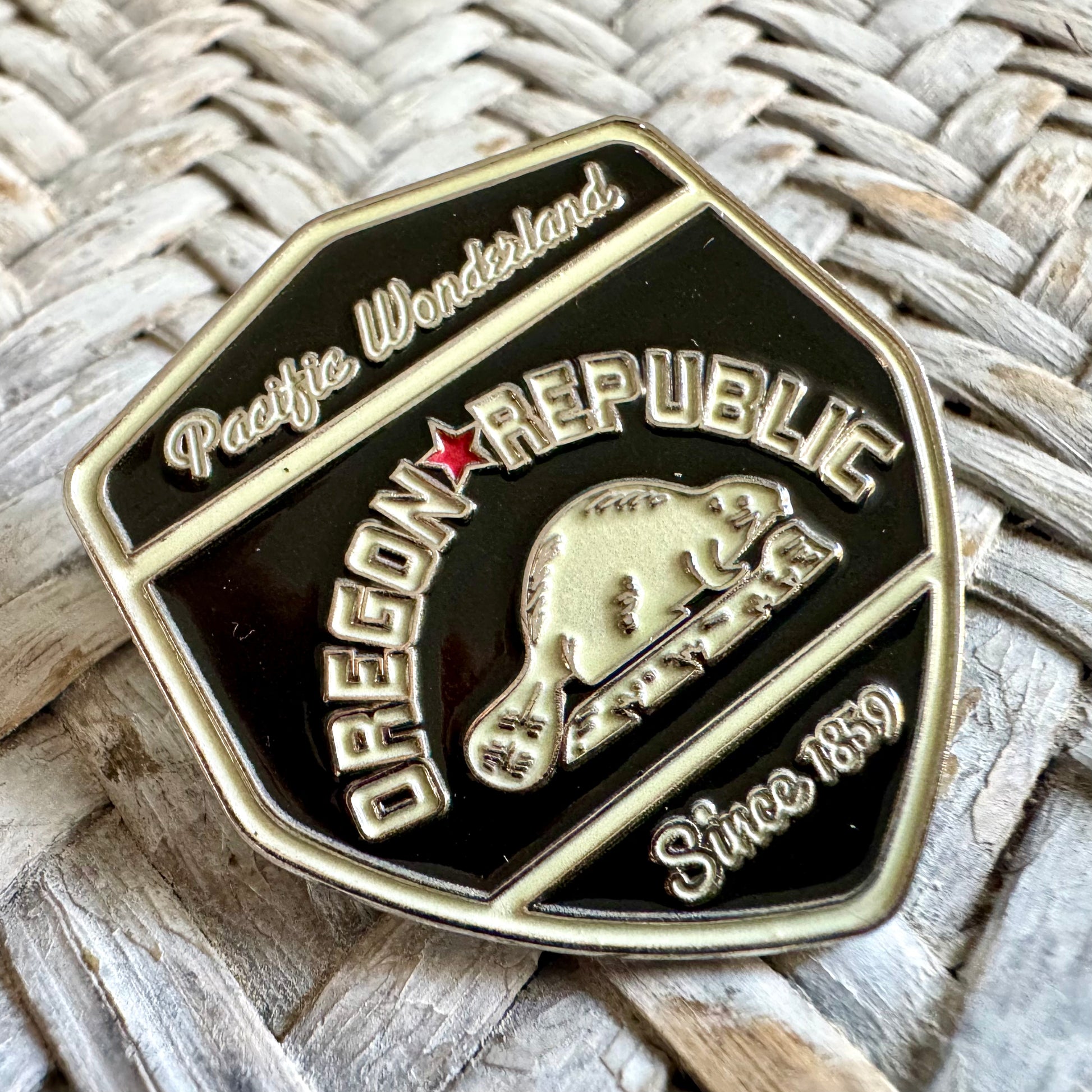 Oregon Republic Beaver Pacific Wonderland | Enamel Lapel Pin