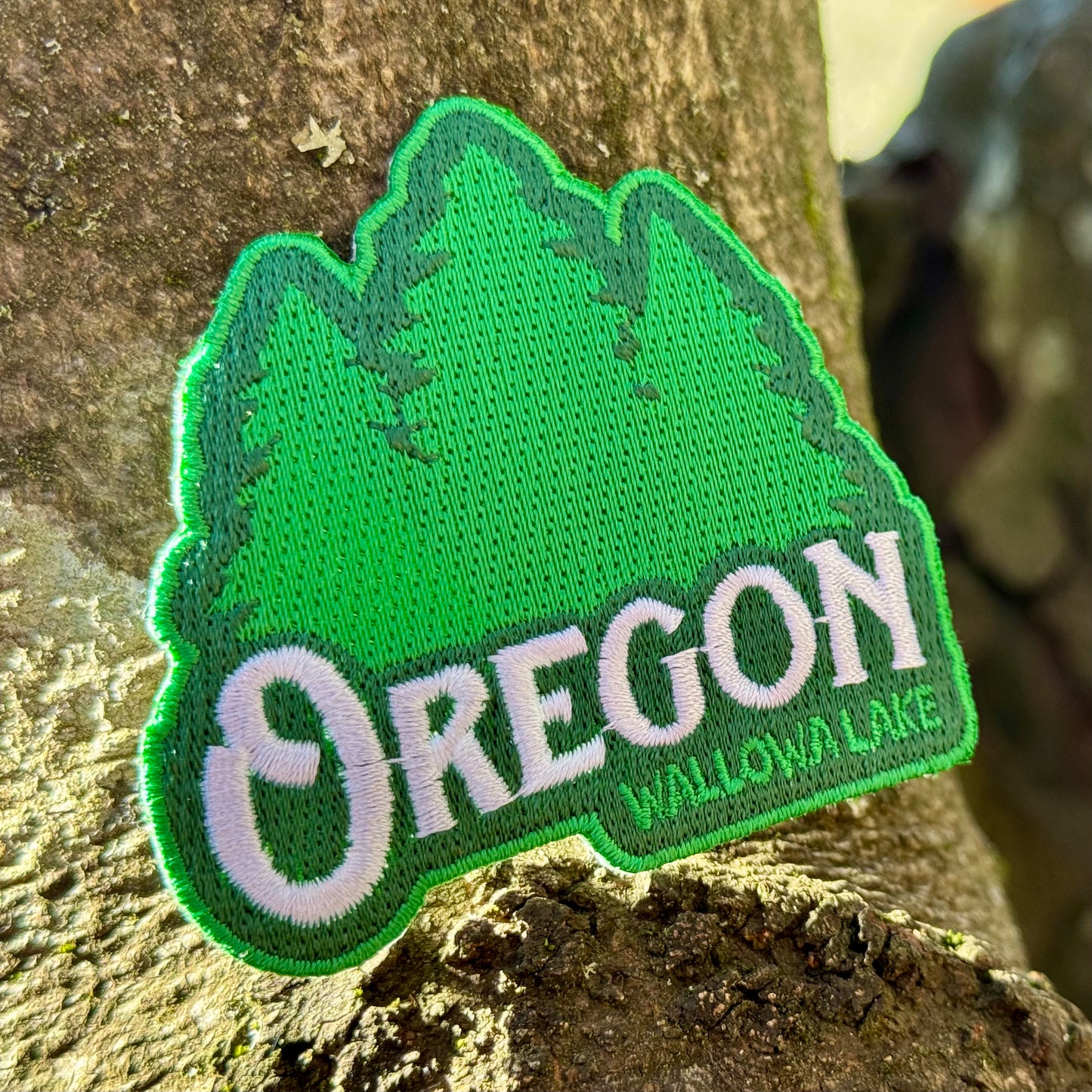 Oregon Wallowa Lake Trees | Iron-on Embroidered Patch