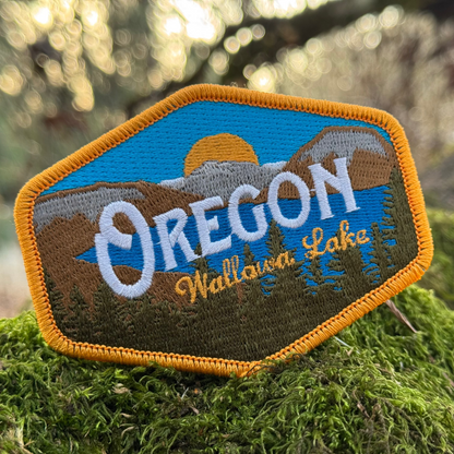 Oregon Wallowa Lake Vintage | Iron-on Embroidered Patch