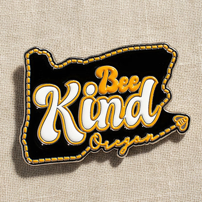 Oregon Bee Kind Save the Bees Oregon | Enamel Lapel Pin
