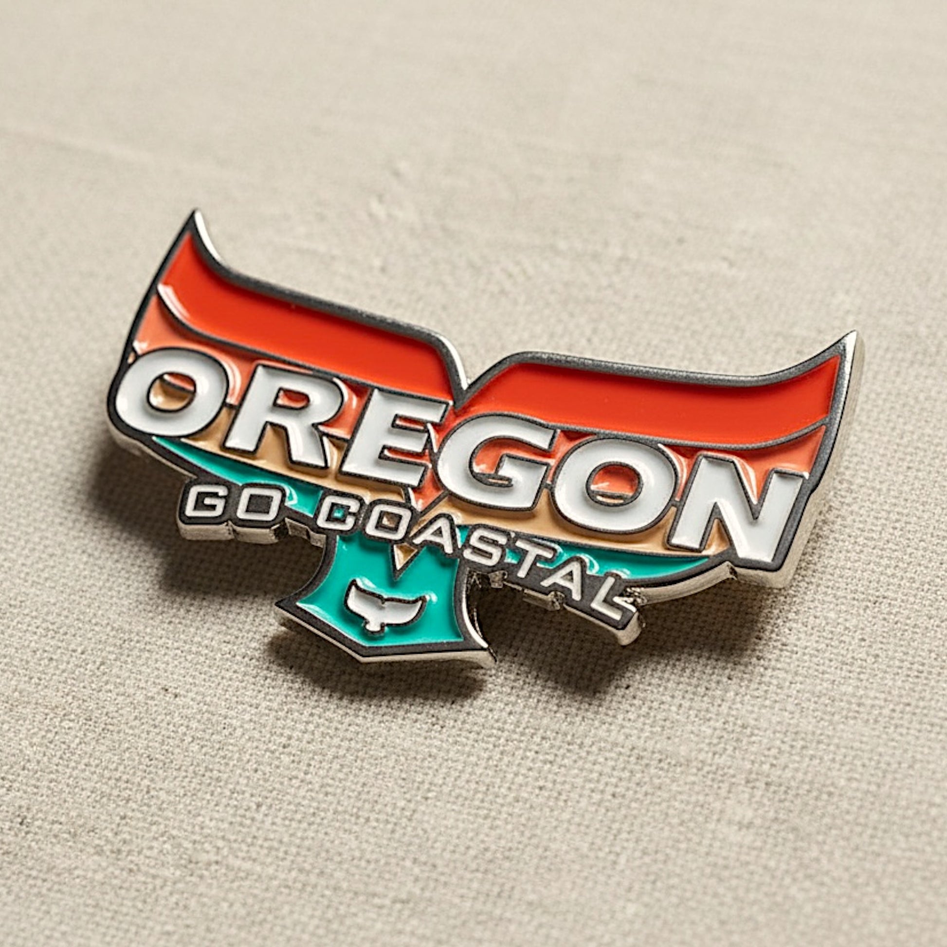 Oregon Go Coastal Whale Tail | Enamel Lapel Pin