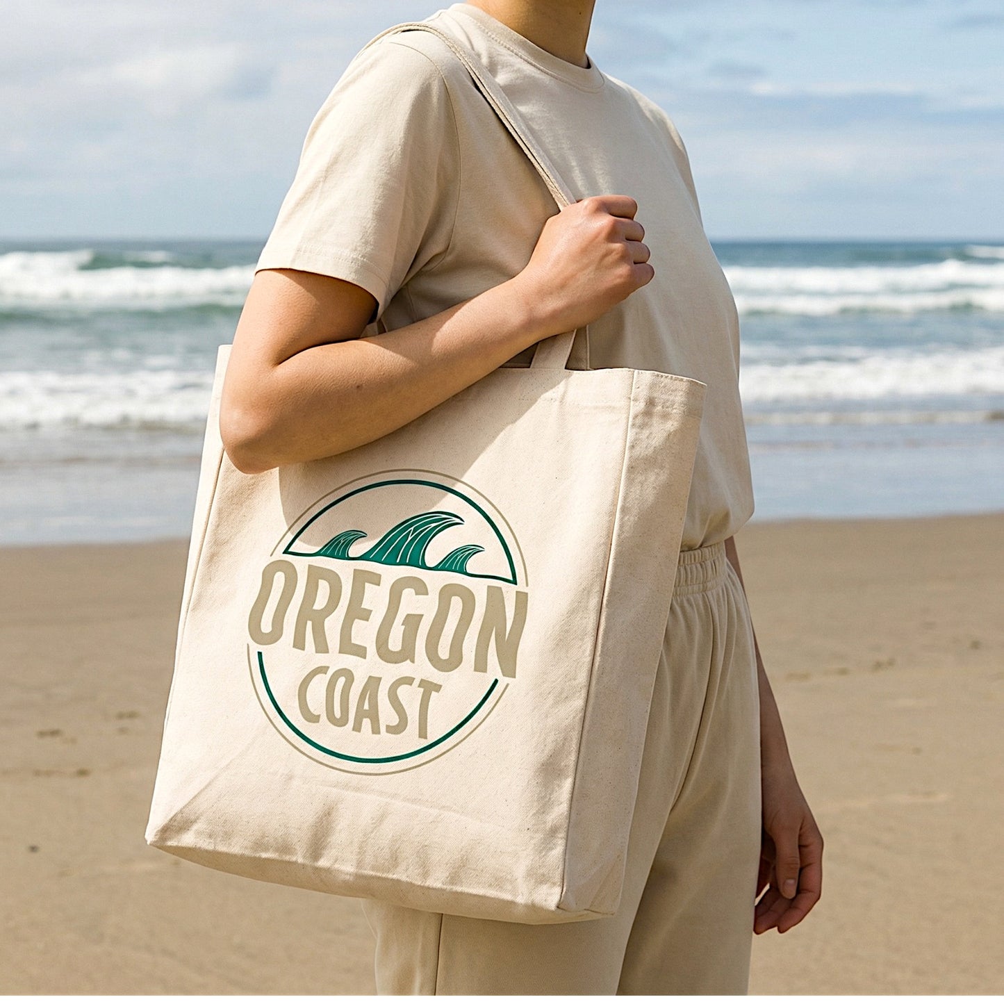 Oregon Coast Waves | Market Tote Bag