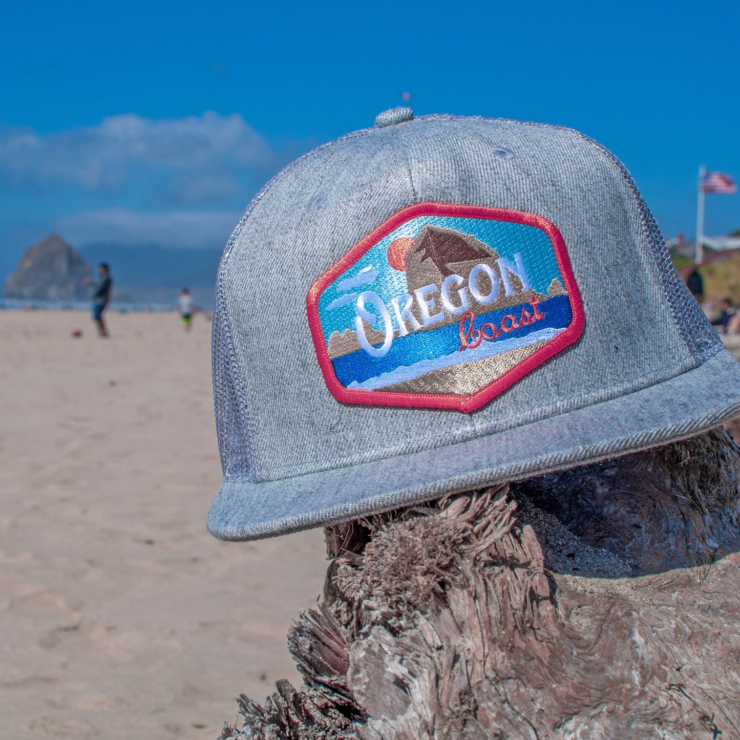 Oregon Coast Vintage Flat bill snapback hat