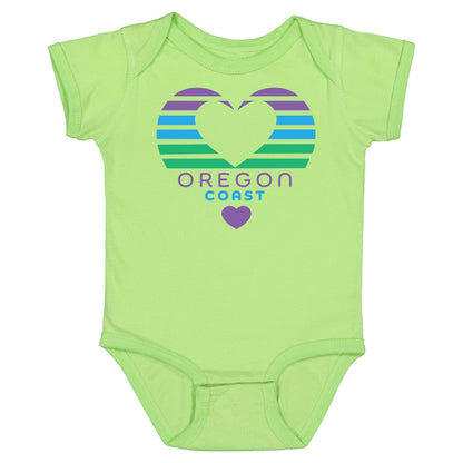 Oregon WaveHeart Infant Bodysuit Lime