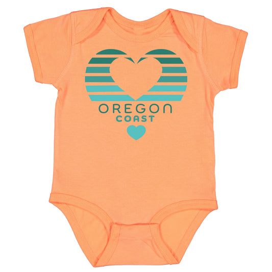 Oregon WaveHeart Infant Bodysuit Sunset