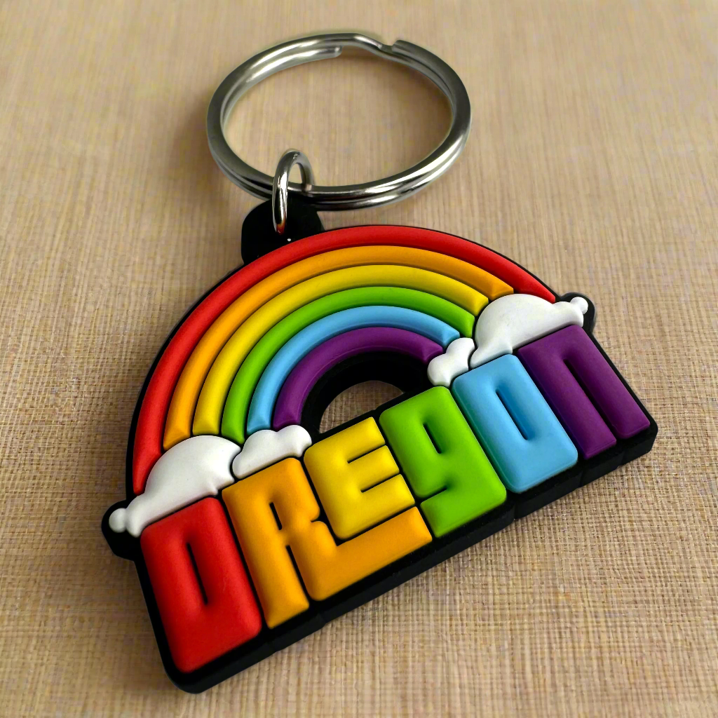 Oregon Dreaming Rainbow | PVC Key Ring