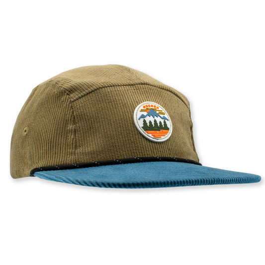 Oregon Fifty Mountain Ranges Corduroy | Flat bill snapback hat