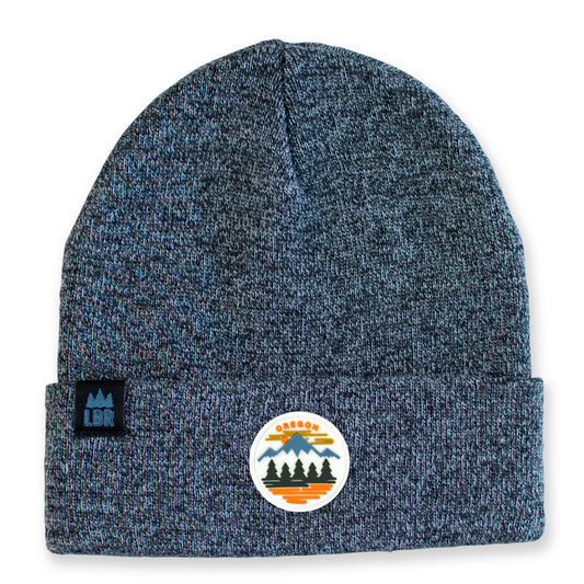 Oregon Fifty Mountain Ranges | Duo-Yarn Knit Beanie