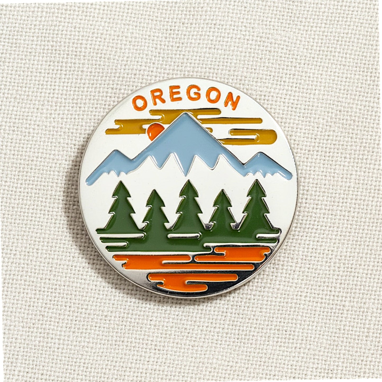 Oregon Fifty Mountain Ranges | Enamel Lapel Pin